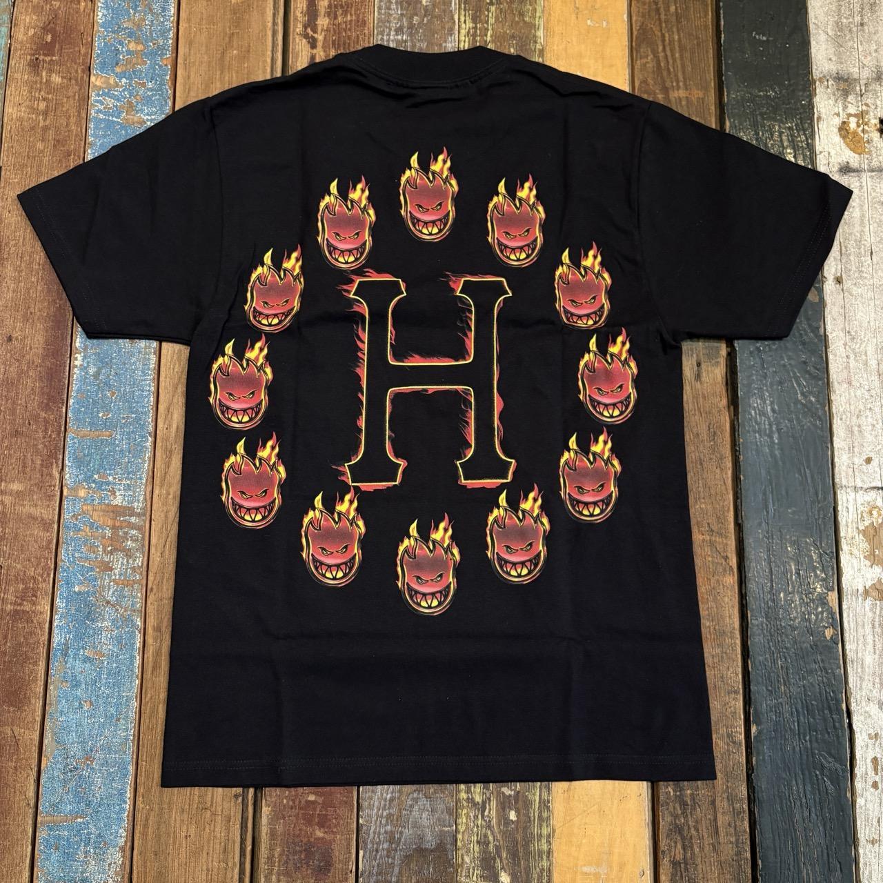 HUF X SPITFIRE Flame Galaxies Tee - (BLACK)