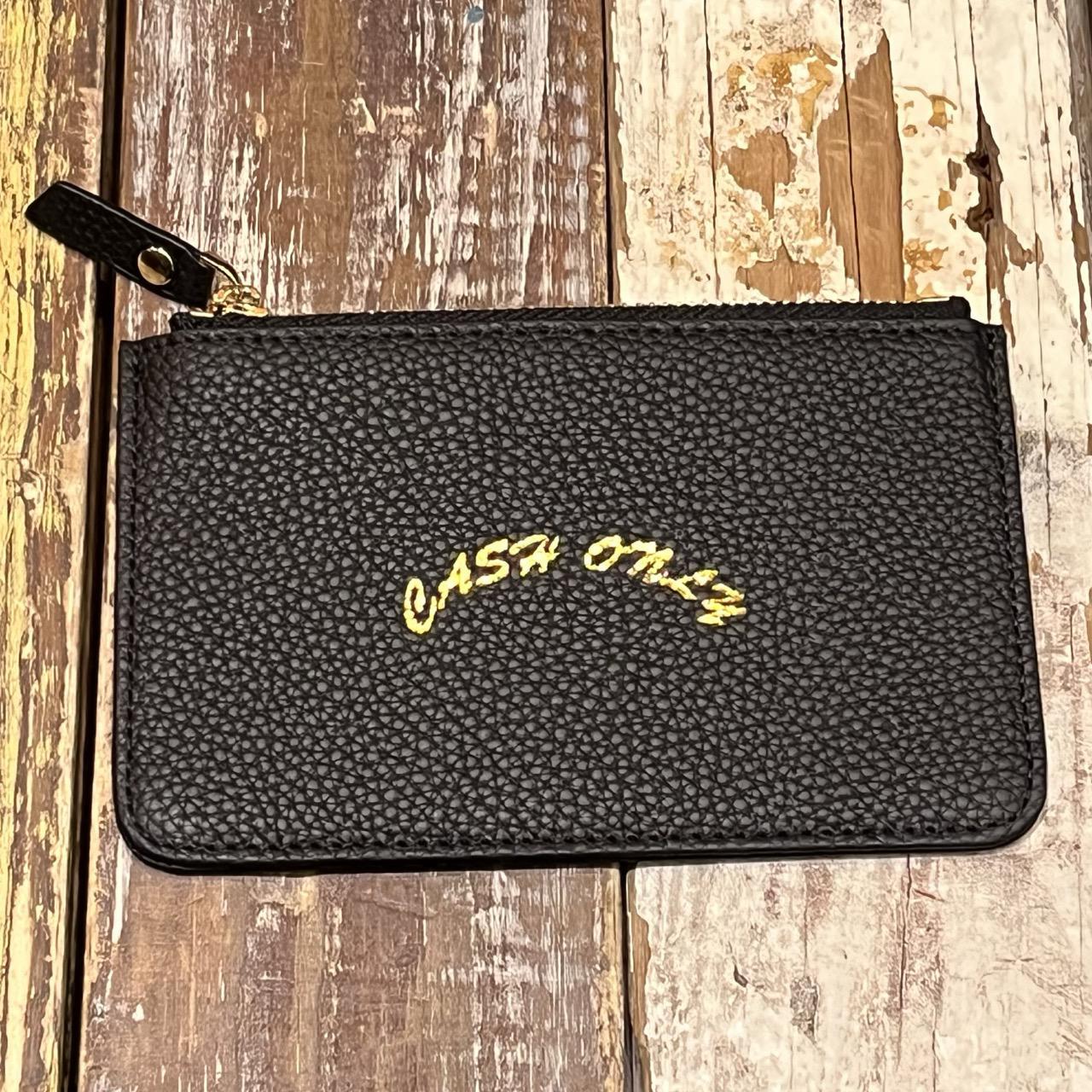 Cash Only Leather Zip Wallet