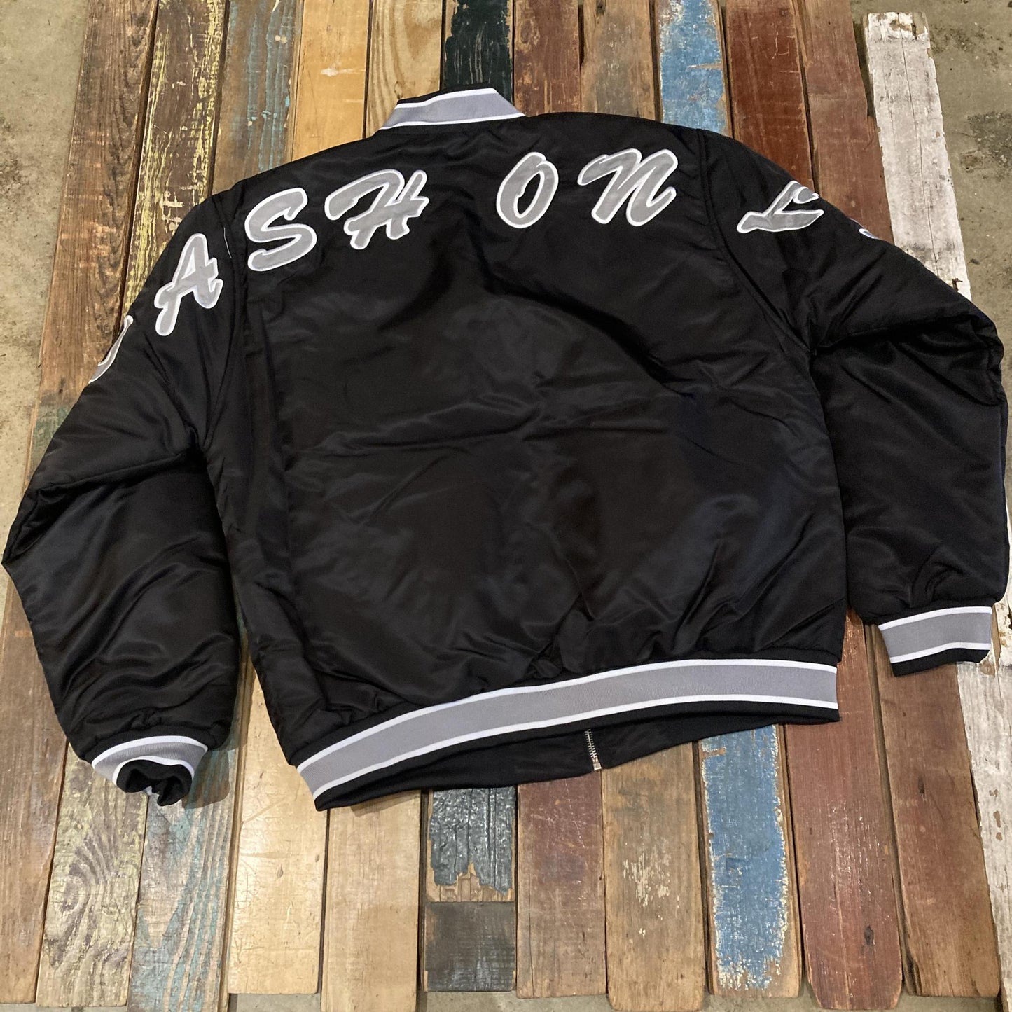 Spell Out Bomber Jacket