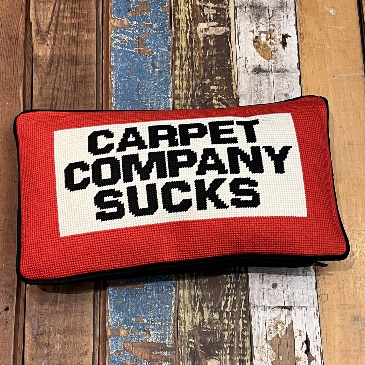 Carpet Company Needle Point Knitted Pillow - Cream / Red