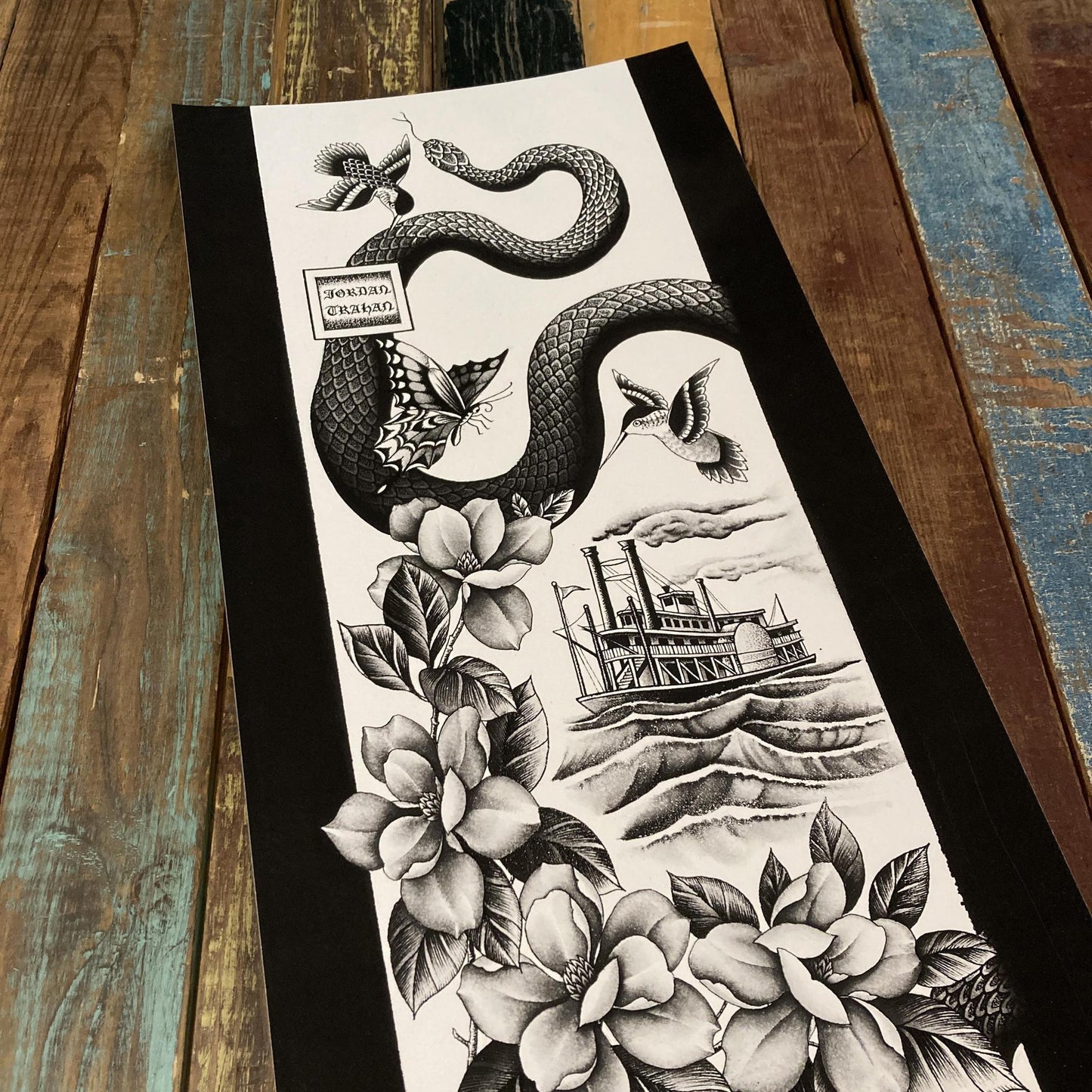 Limited Edition Justin Olivier Print for Jordan Trahan of Chocolate Skateboards