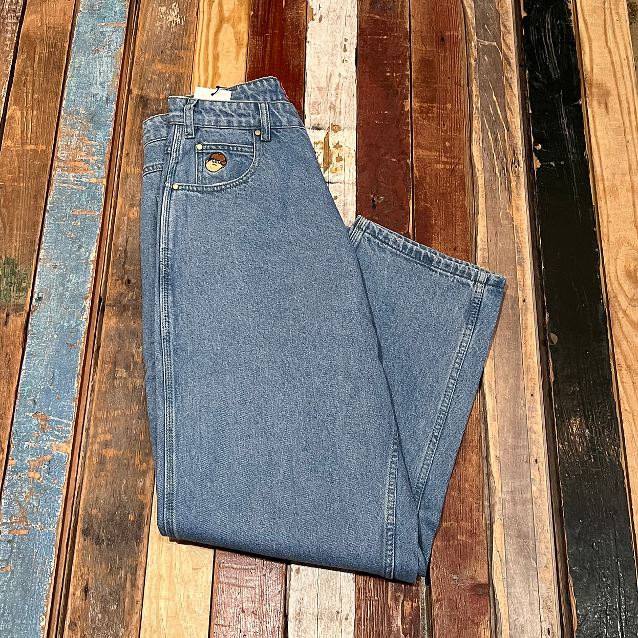 Washed Indigo Santosuosso Denim Jeans