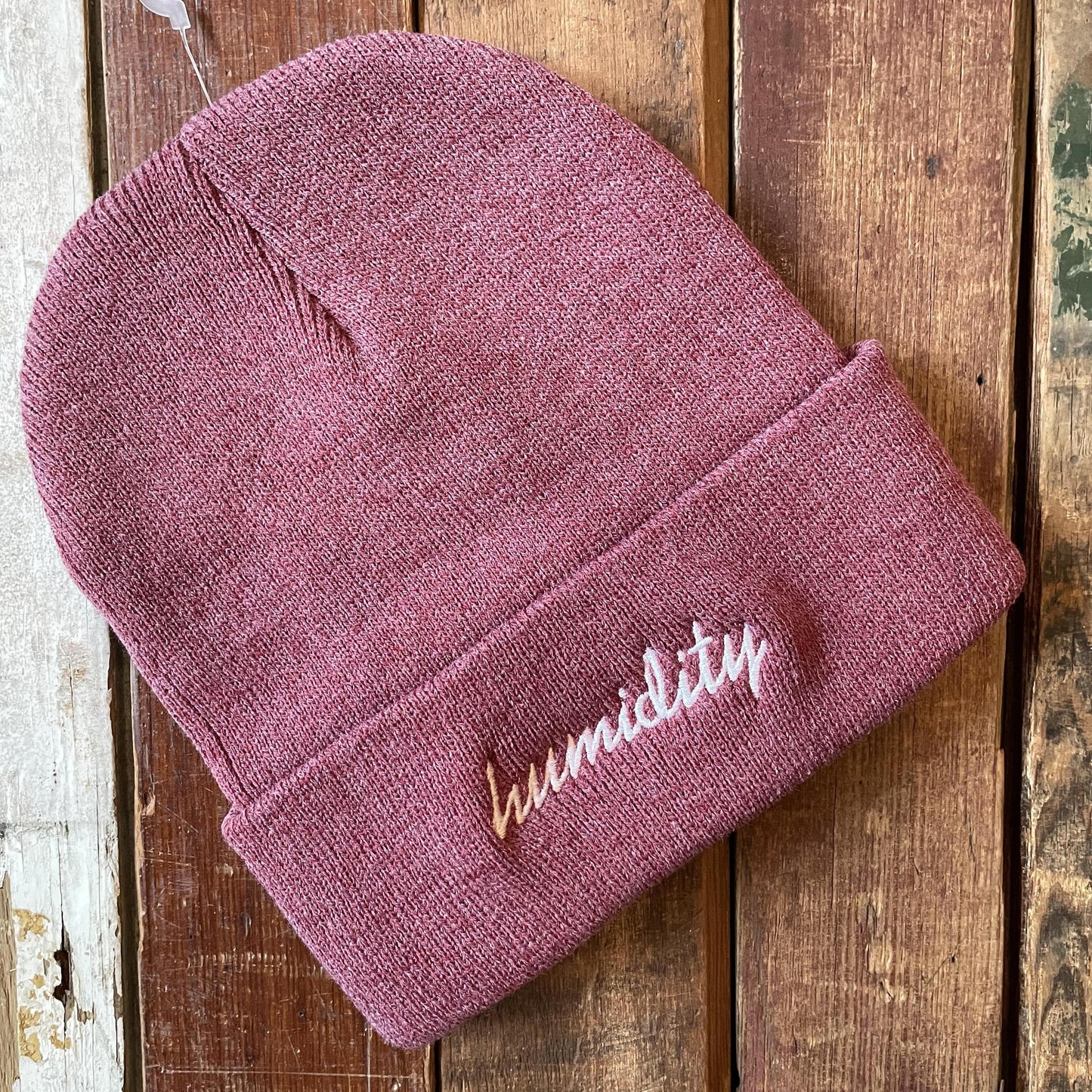 Embroidered Script Beanie