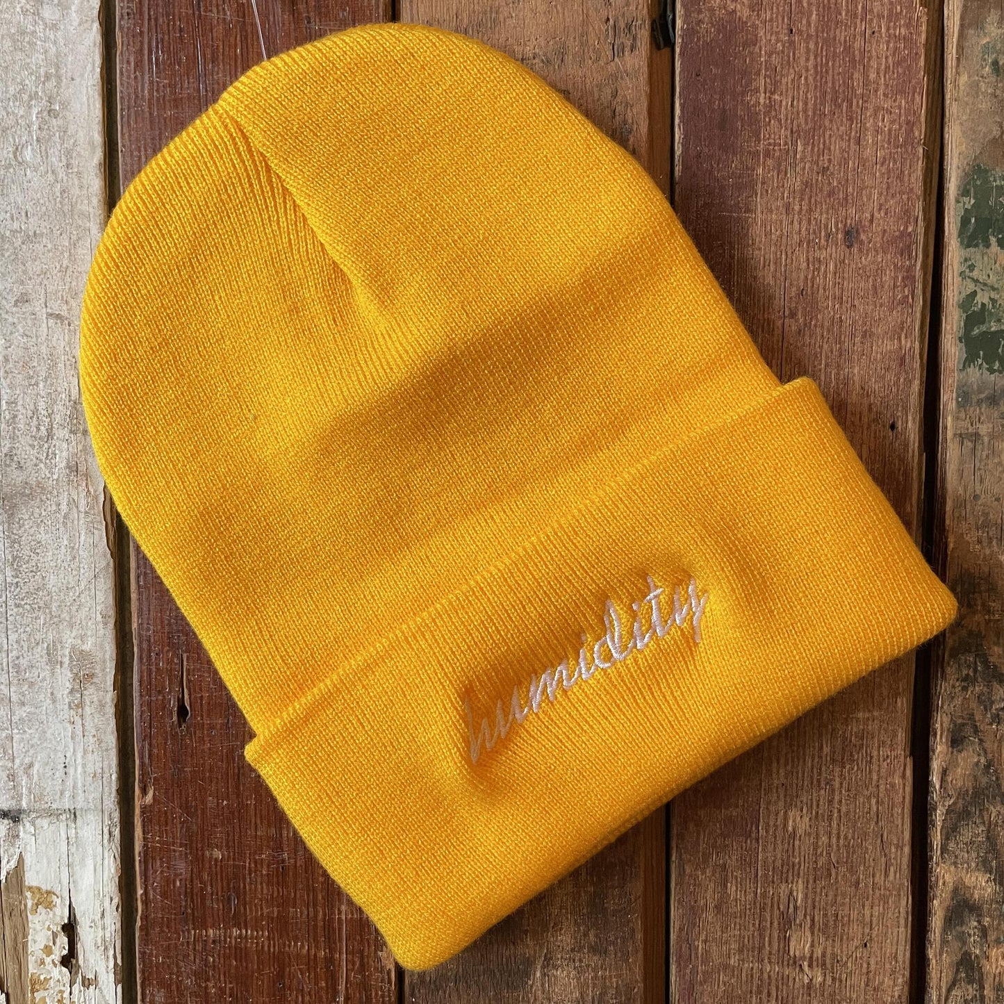 Embroidered Script Beanie