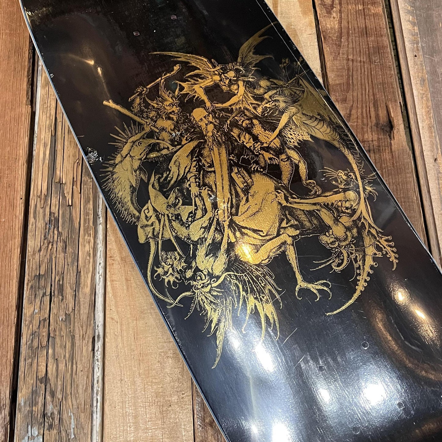 SAINT ON BOLINE 2.0 BLACK/GOLD FOIL 9.5" Deck