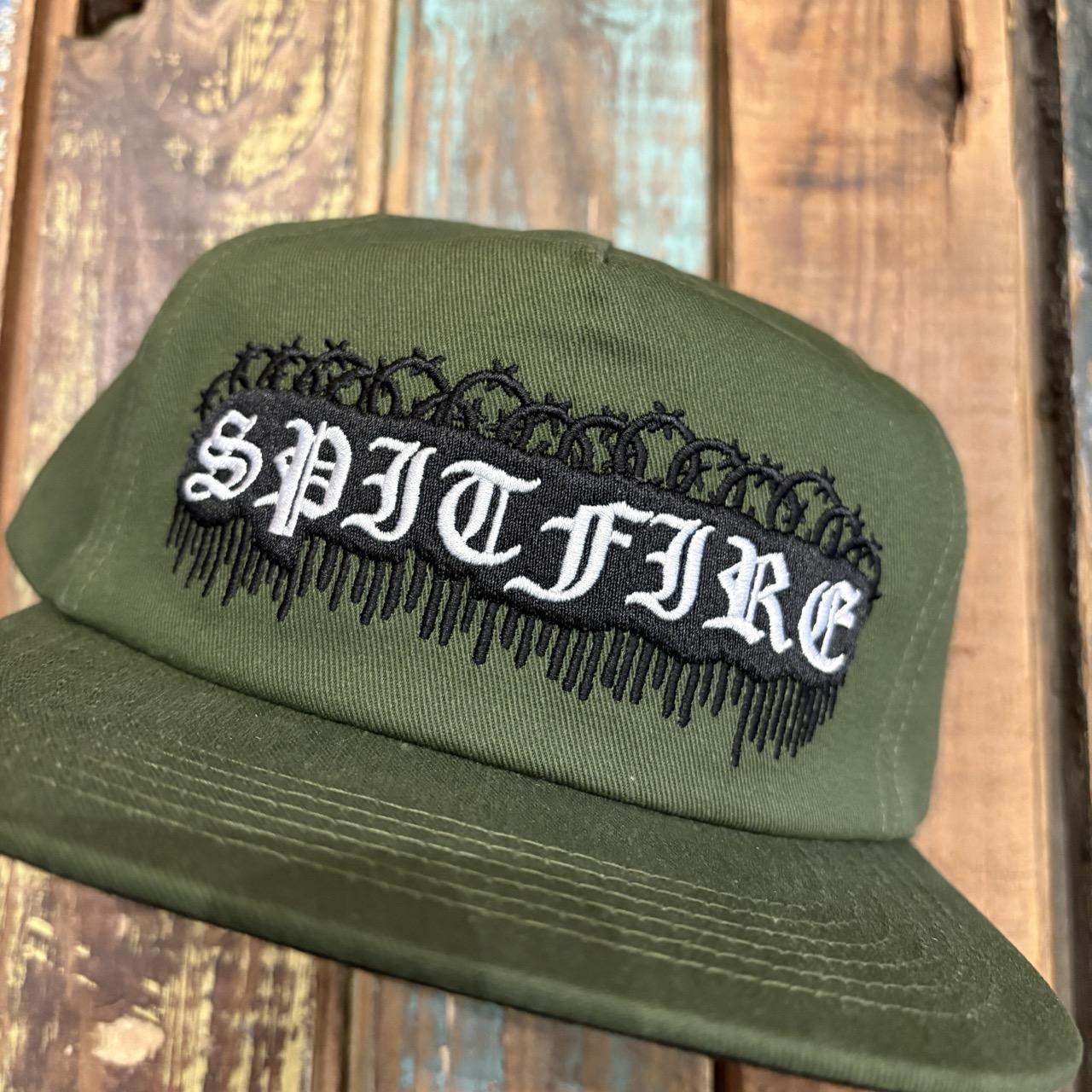 Spitfire Adjustable OLD E BARBED Snapback Hat (OLIVE)