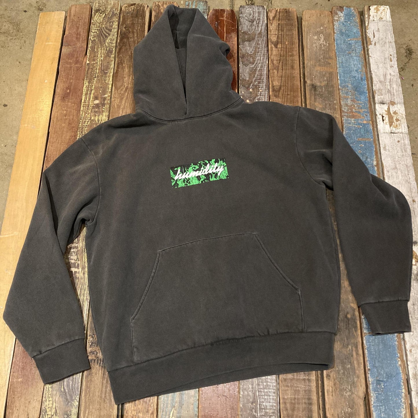 humidity Green Flame Hoodie