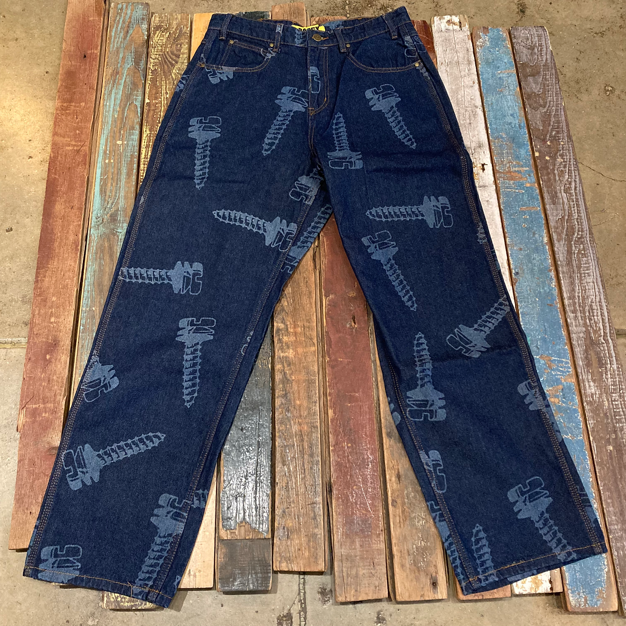 ButterGoods Screw Denim Pants Dark Indigo