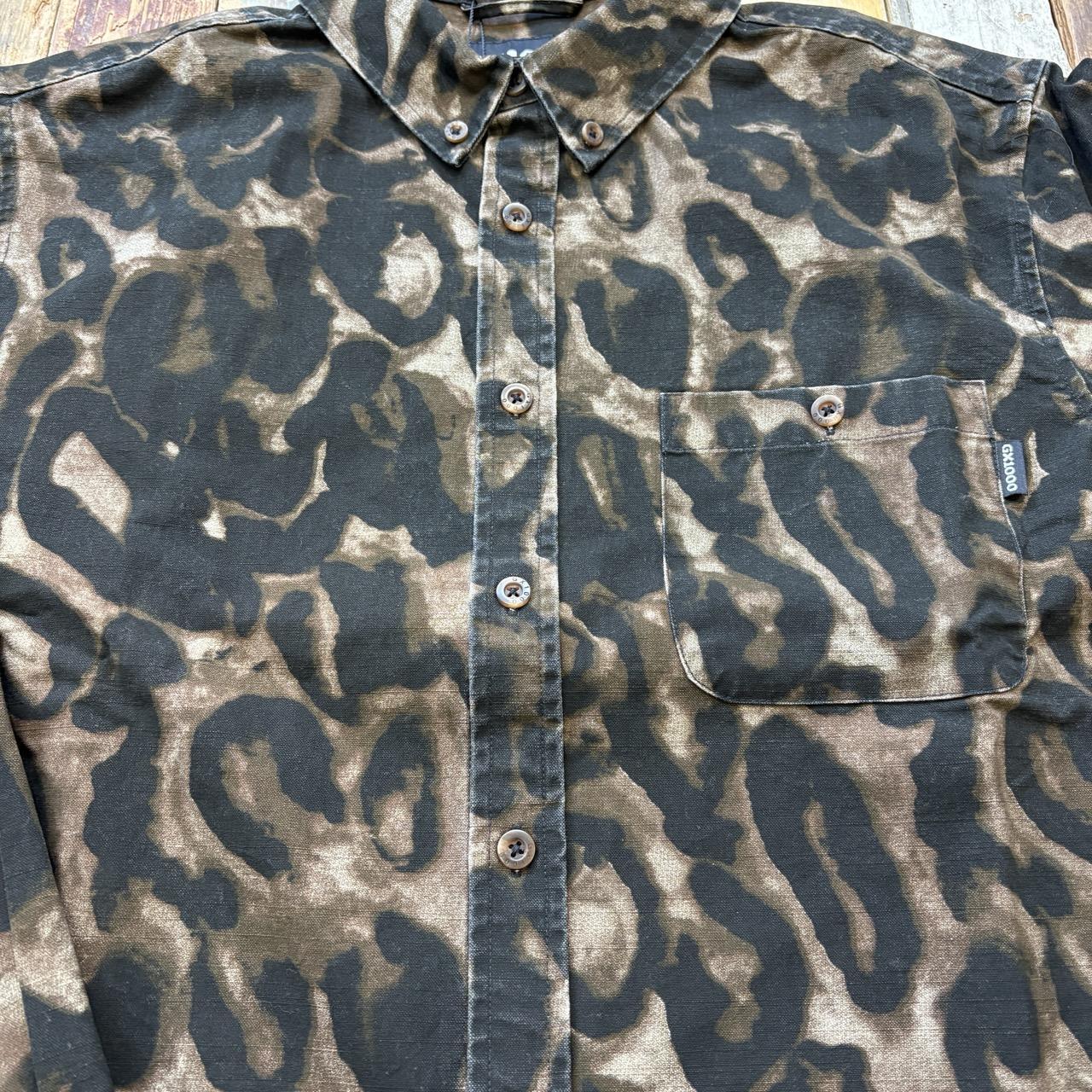 GX1000 Long Sleeve Button Down (Brown Leopard Camo)