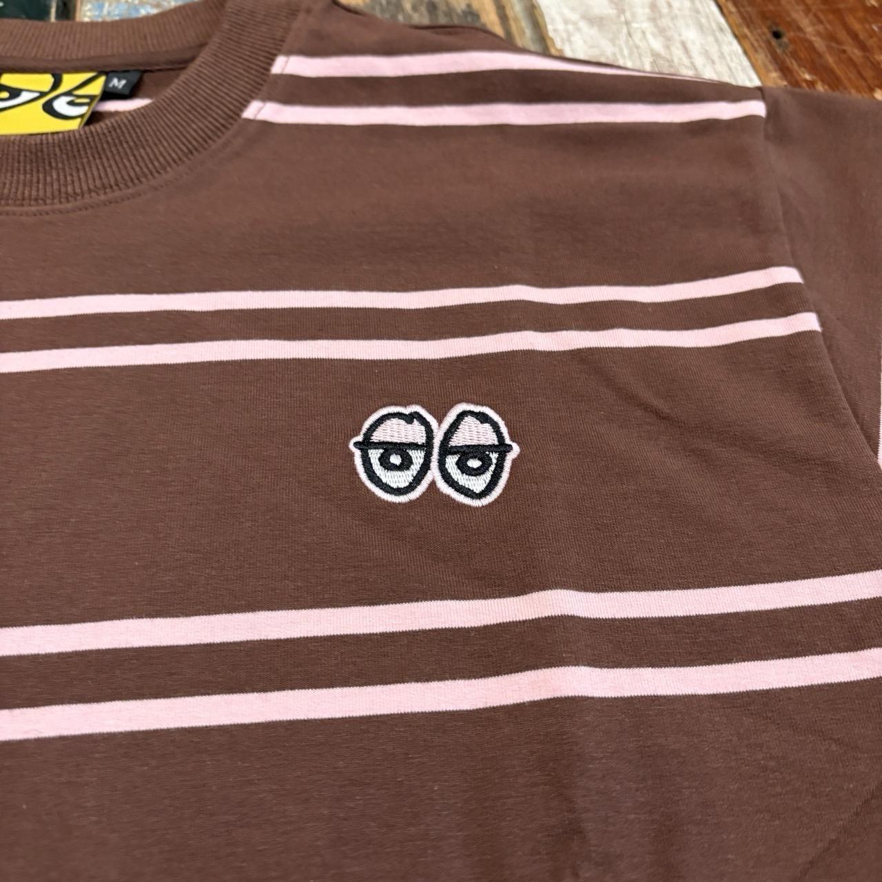 Krooked Eyes Striped Tee Brown