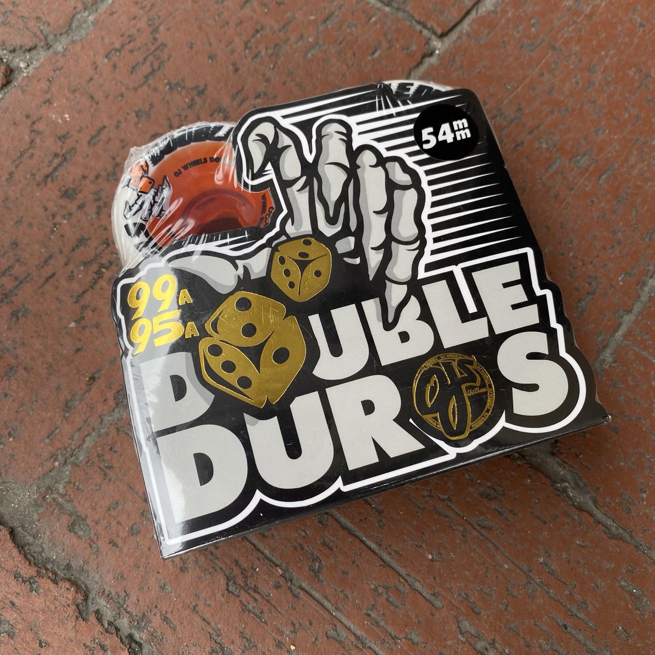 54mm Double Duro White Orange Mini Combo 99a/95a OJ Wheels