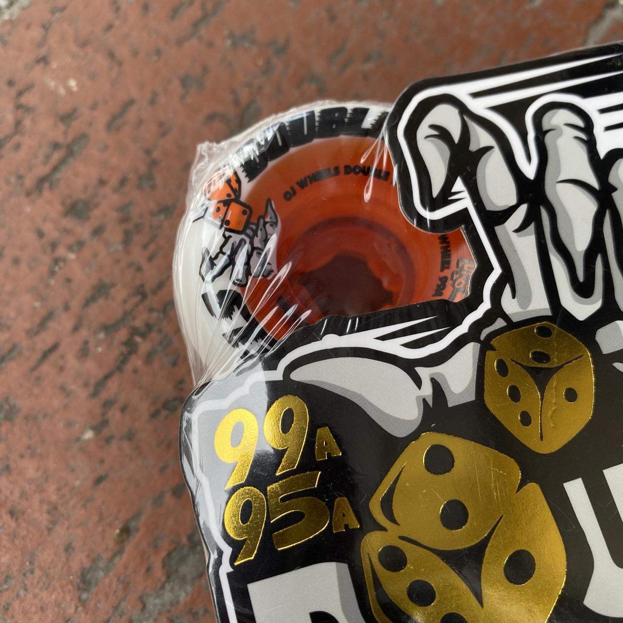 54mm Double Duro White Orange Mini Combo 99a/95a OJ Wheels
