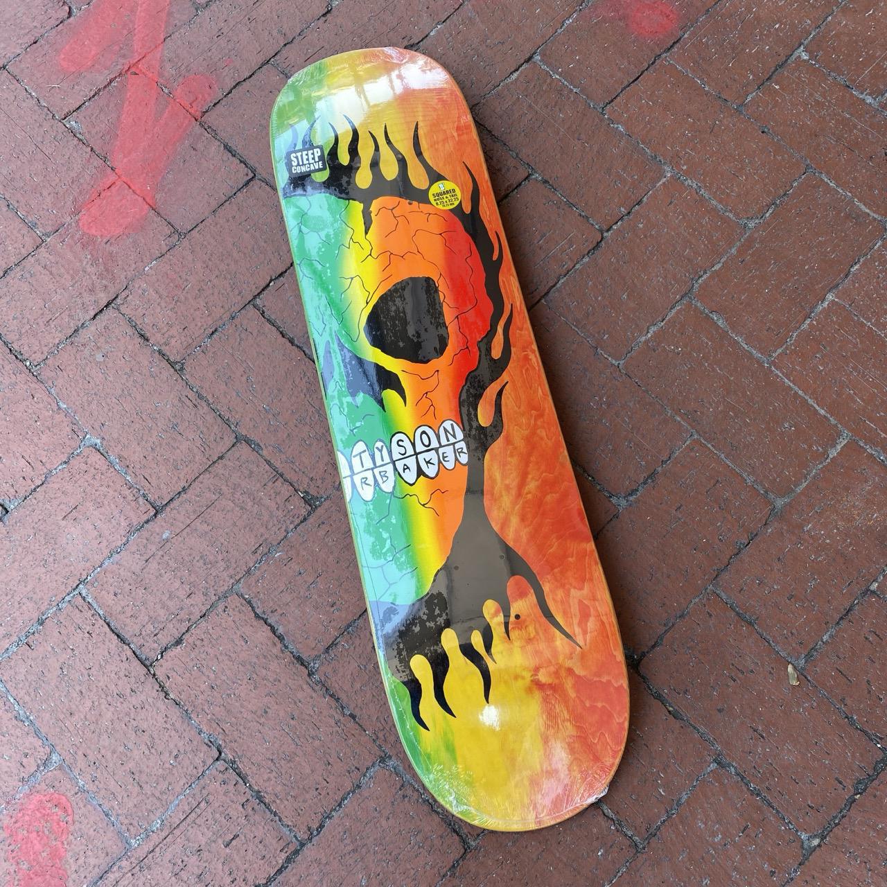 Baker Tyson Peterson Rasta Skull Deck 8.25"