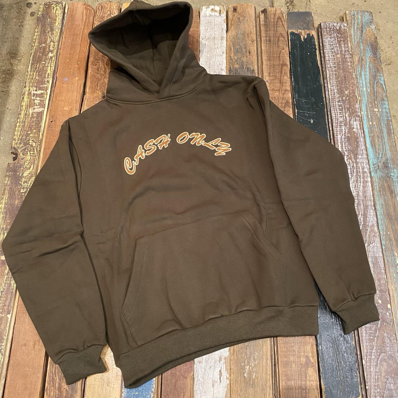 Cash Only Felt Applique Logo Pullover Hood