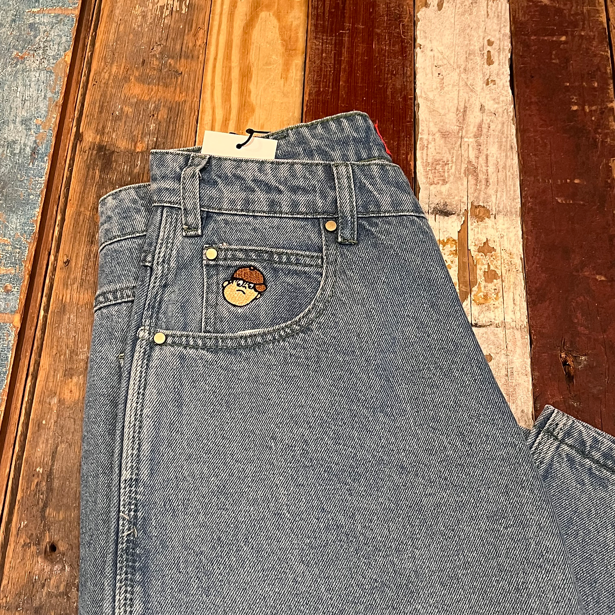 Washed Indigo Santosuosso Denim Jeans