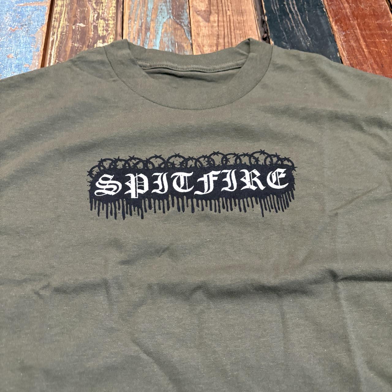 Spitfire Old E BARBED Military Green Tee