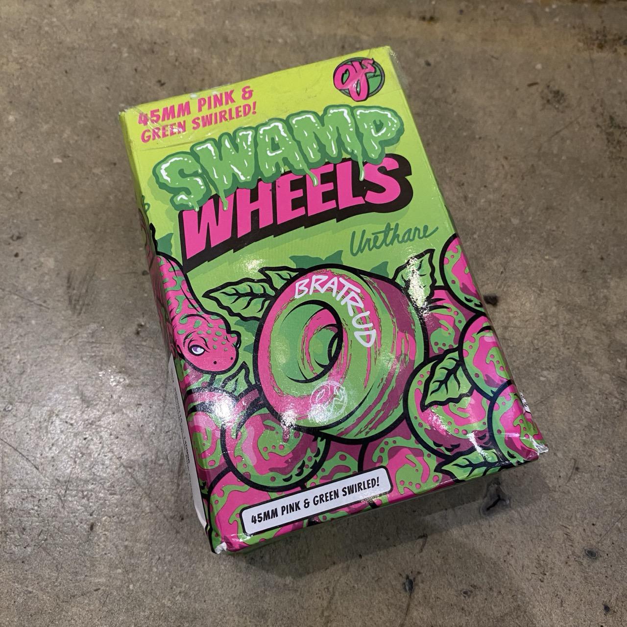 45mm Swamp Wheels Pink Green