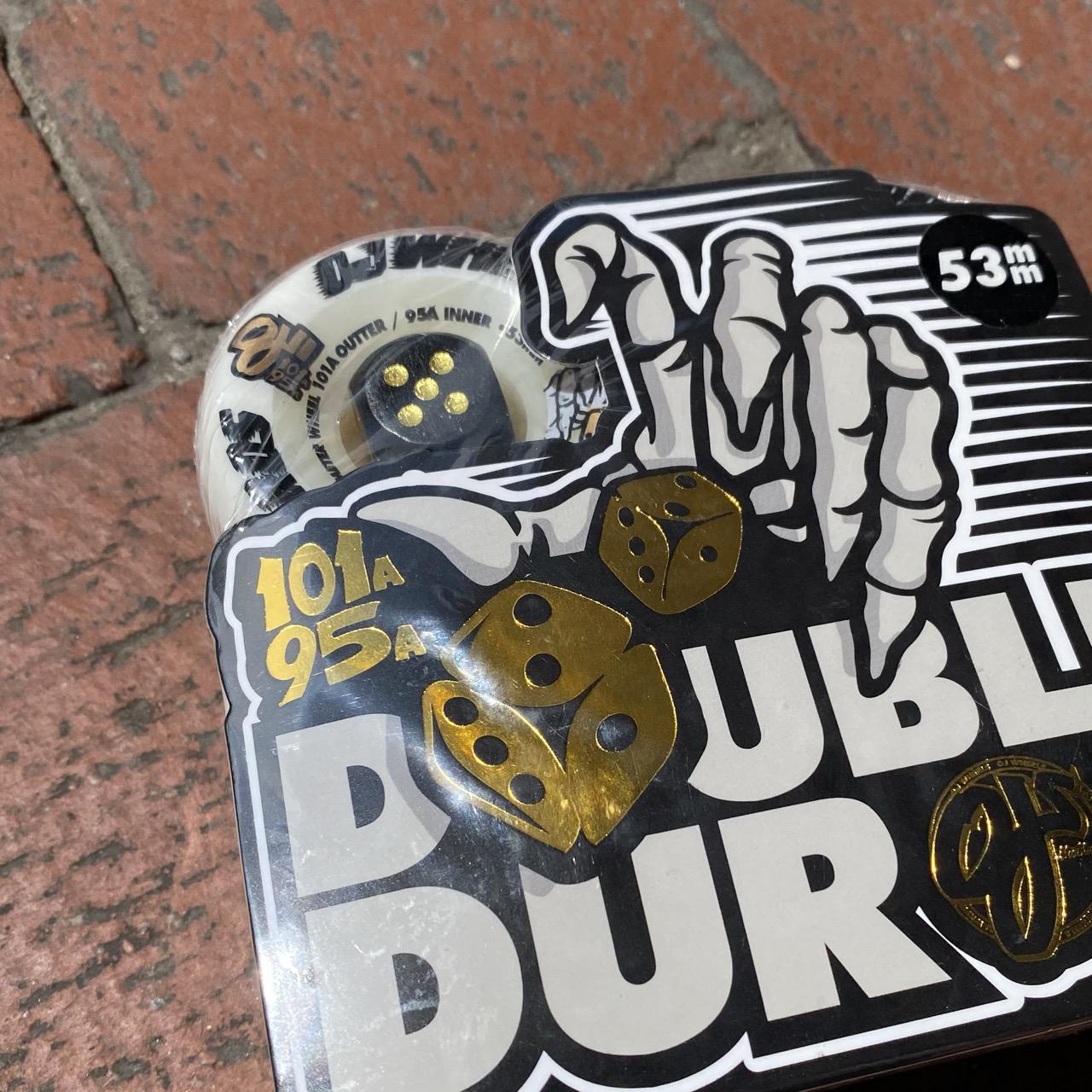53mm Double Duro White Mini Combo 101a/95a OJ Wheels