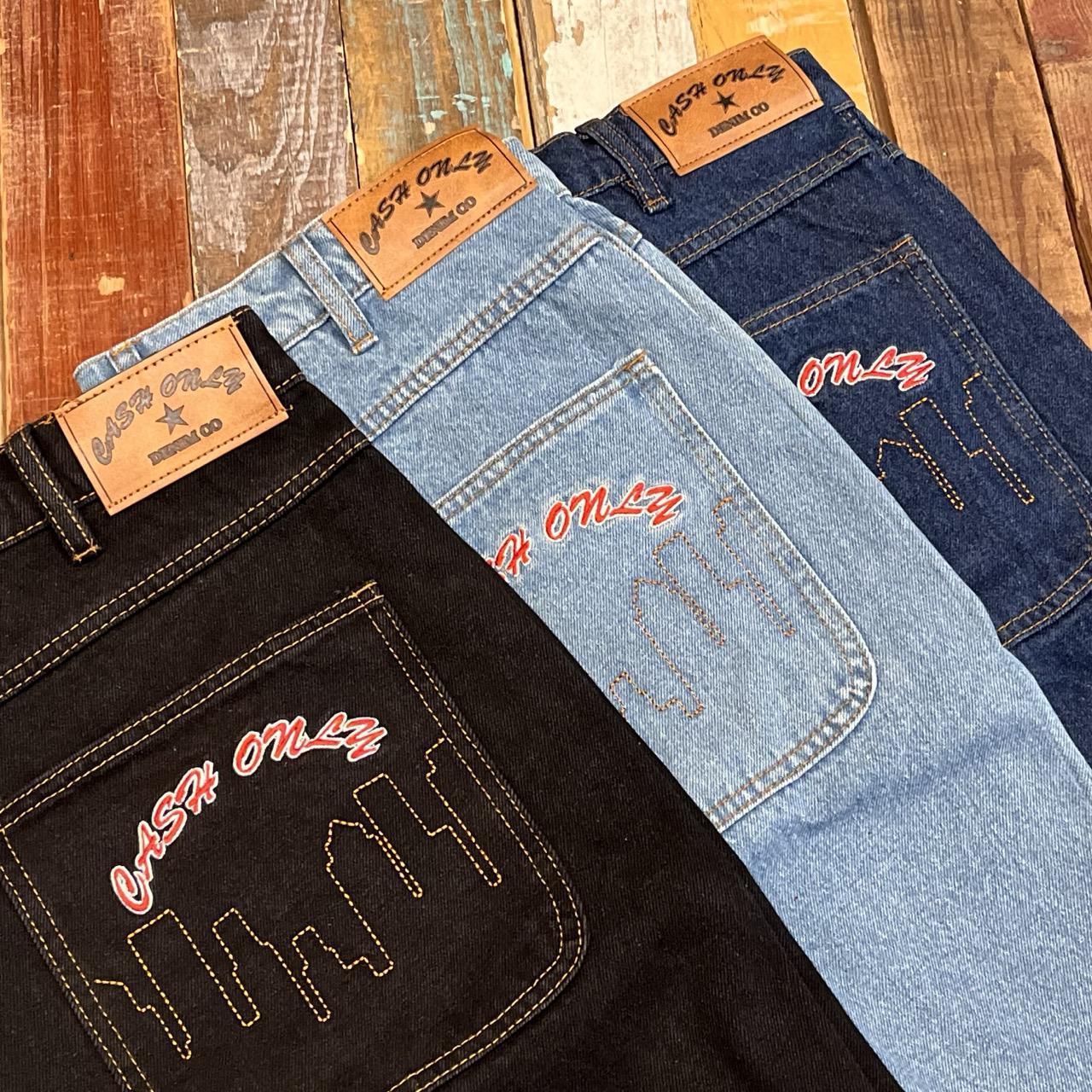 Cash Only Logo Denim Shorts