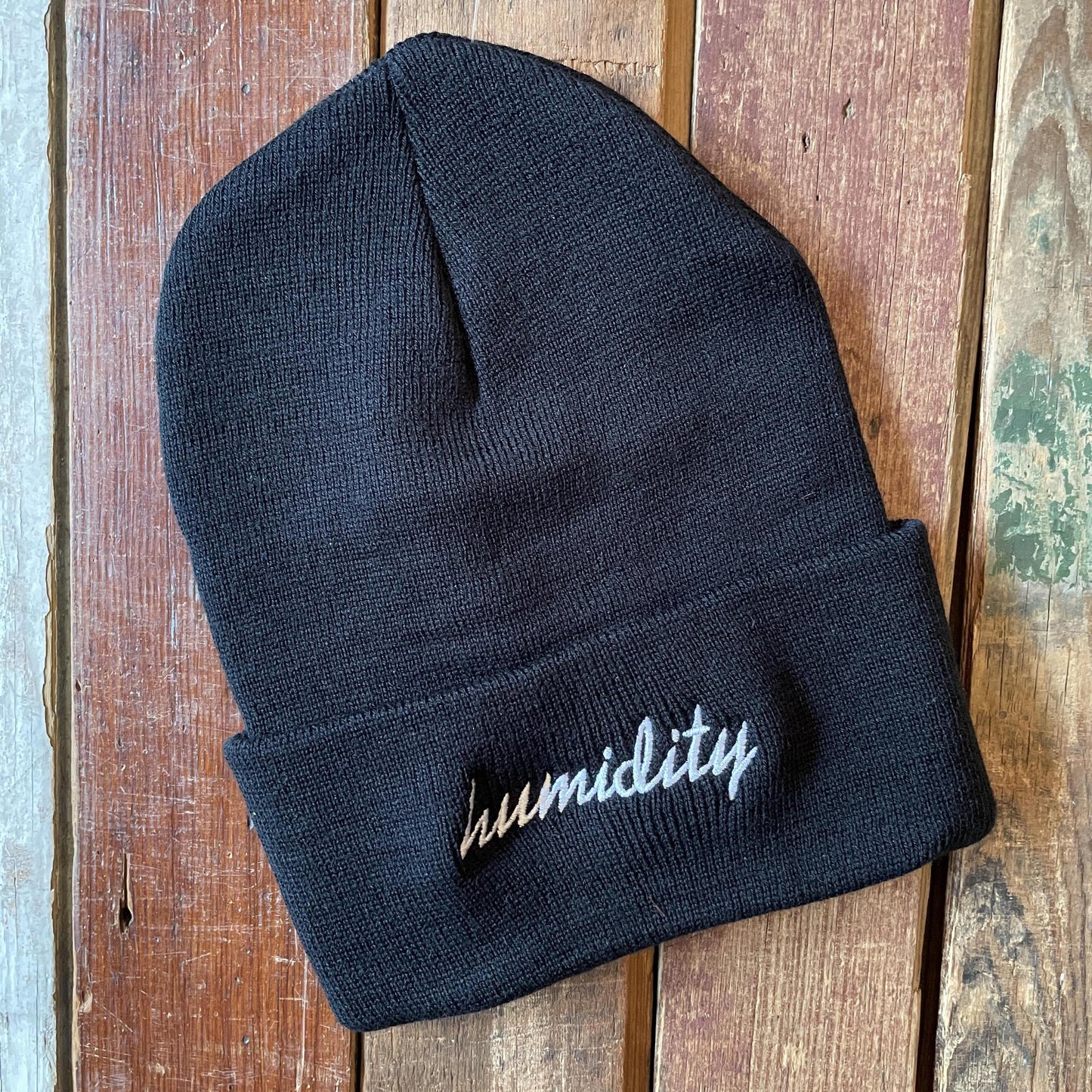 Embroidered Script Beanie