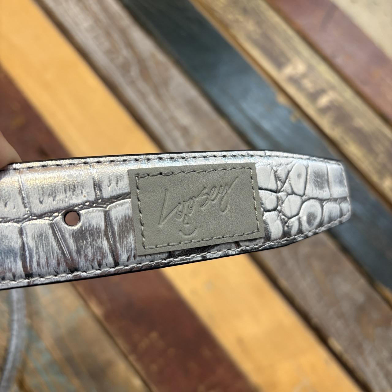 Loosey Silver Croc Prem Belt