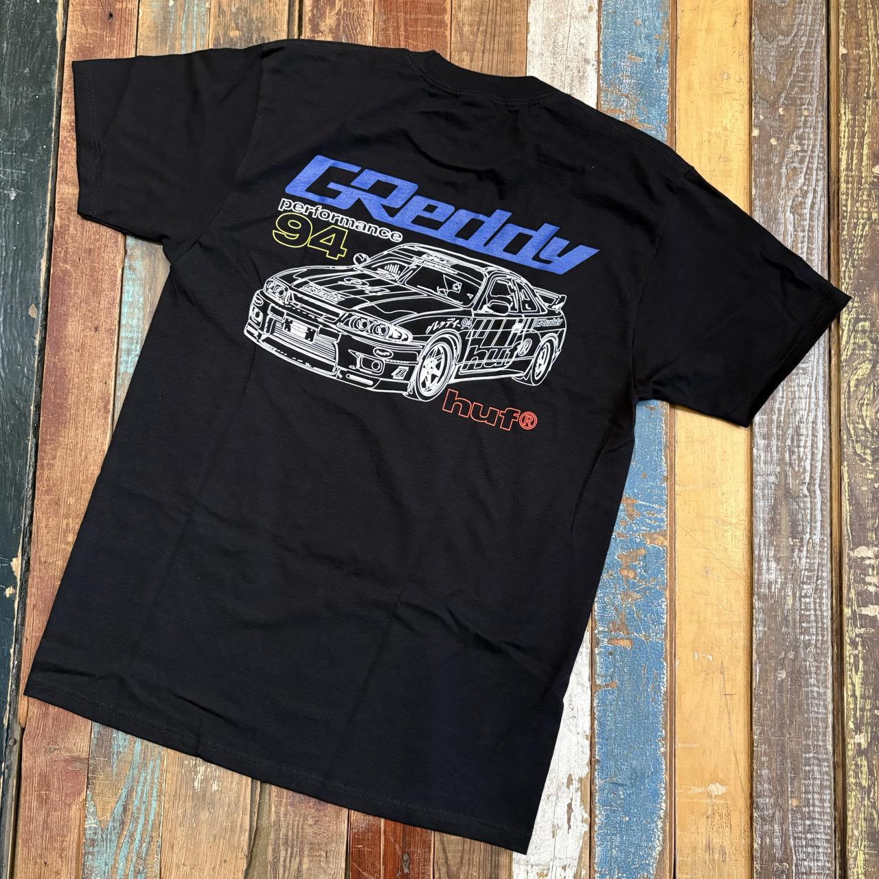 HUF X GREDDY DIAGRAM S/S TEE - BLACK