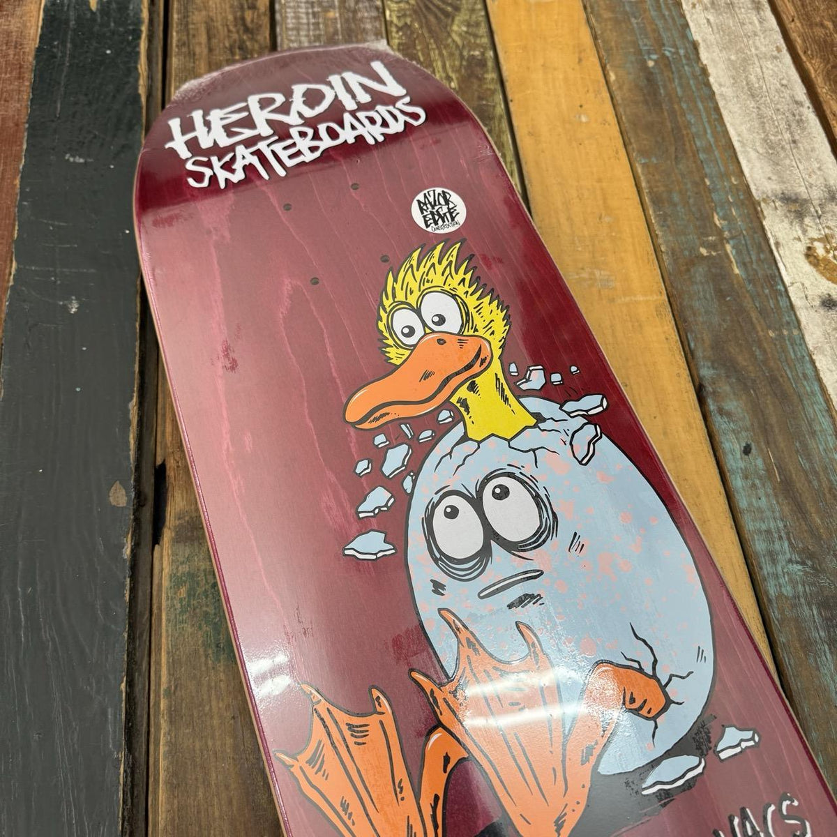 Heroin Skateboards Ducky Guest Egg 9.125"