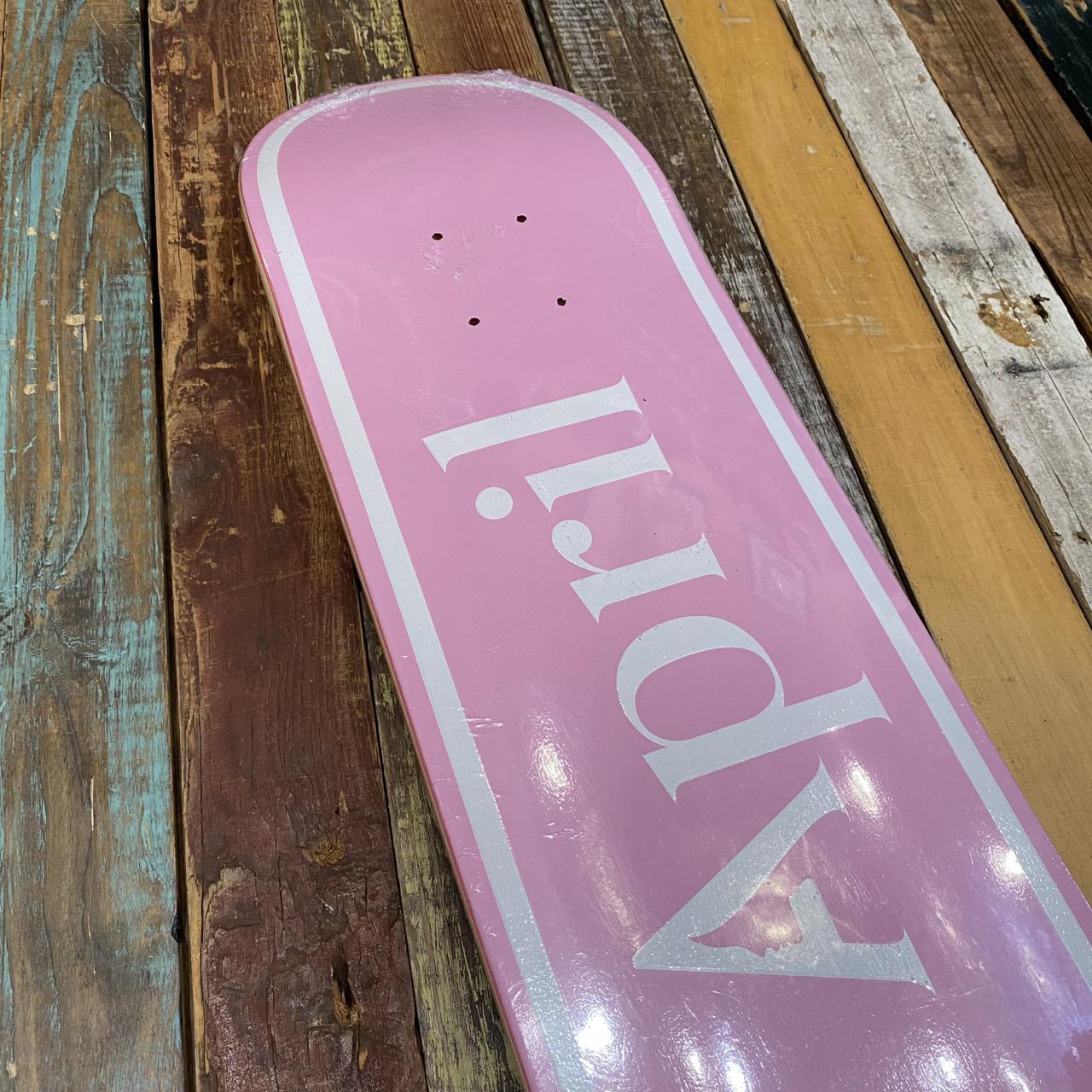 April OG LOGO - WHITE PINK 8.0"