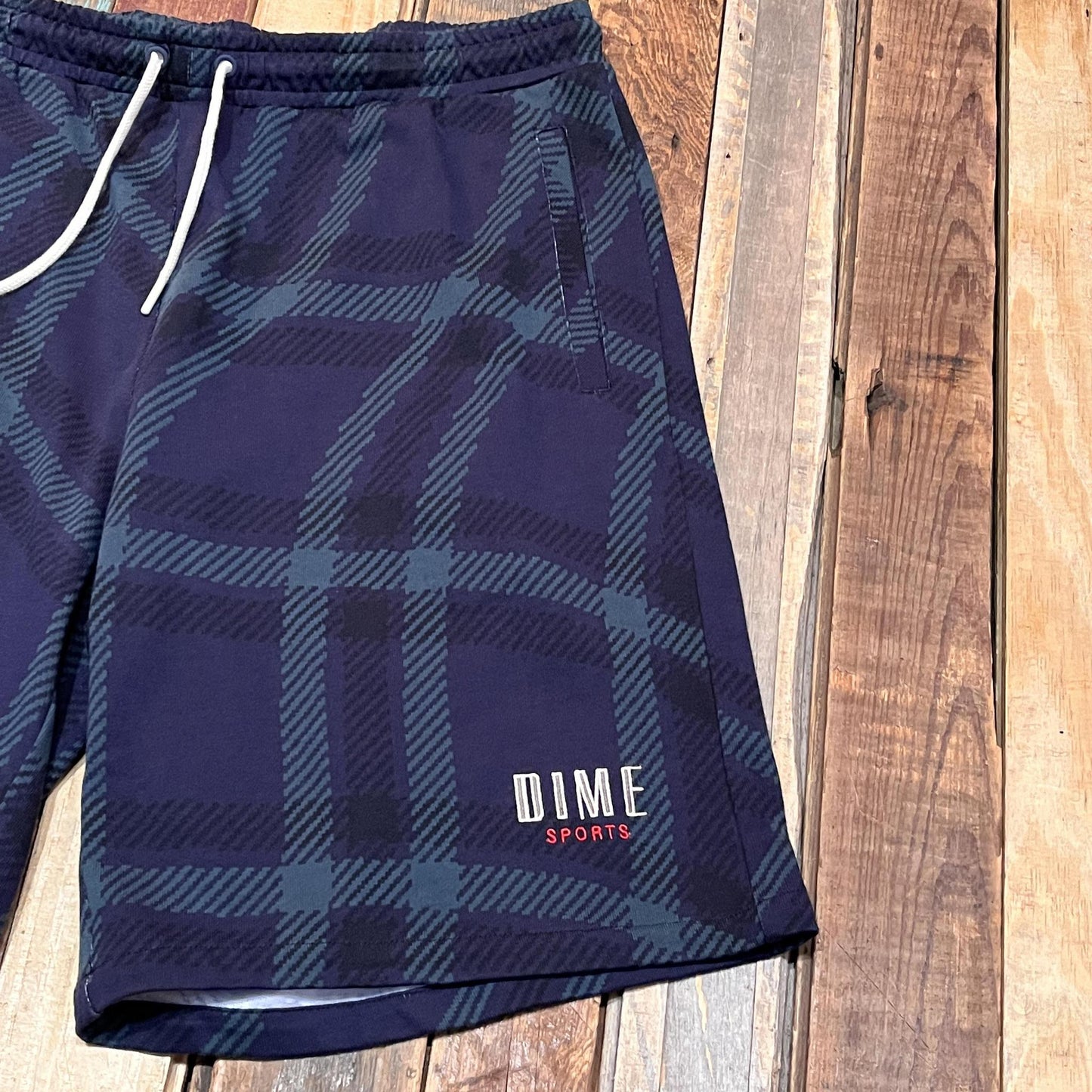 Dime Plaid Shorts Green