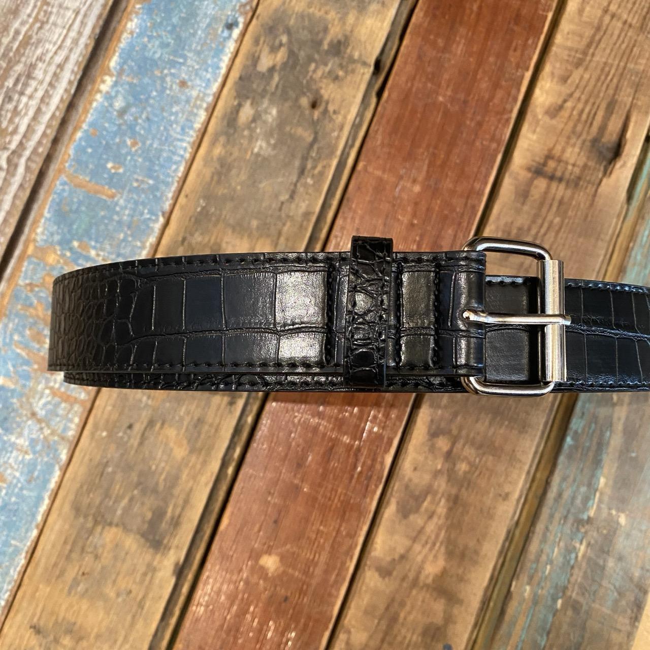 Loosey Black Croc Large Belt