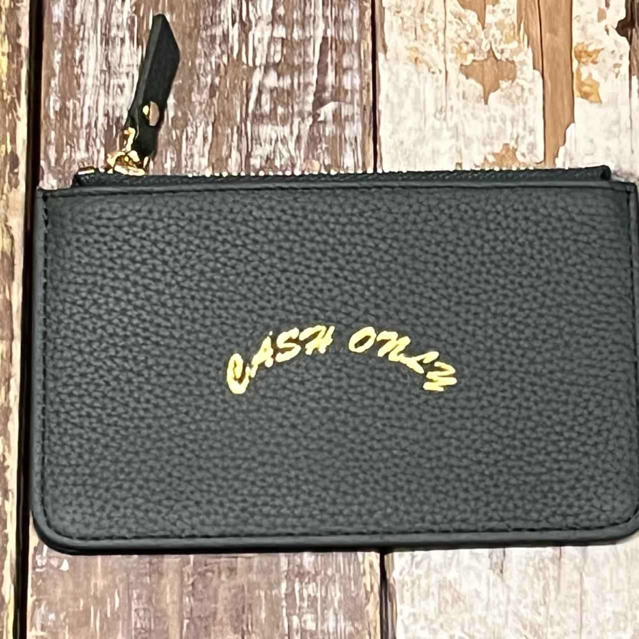Cash Only Leather Zip Wallet