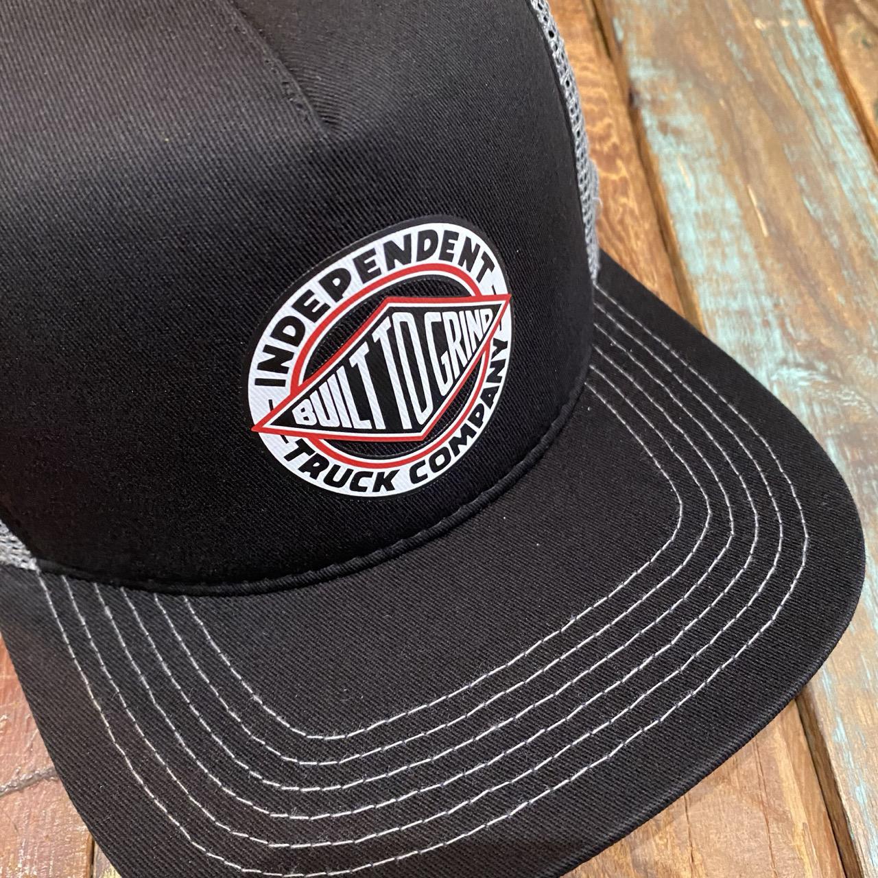 Independent "Built To Grind" Summit Printed Mesh Trucker Hat (Black/Grey)