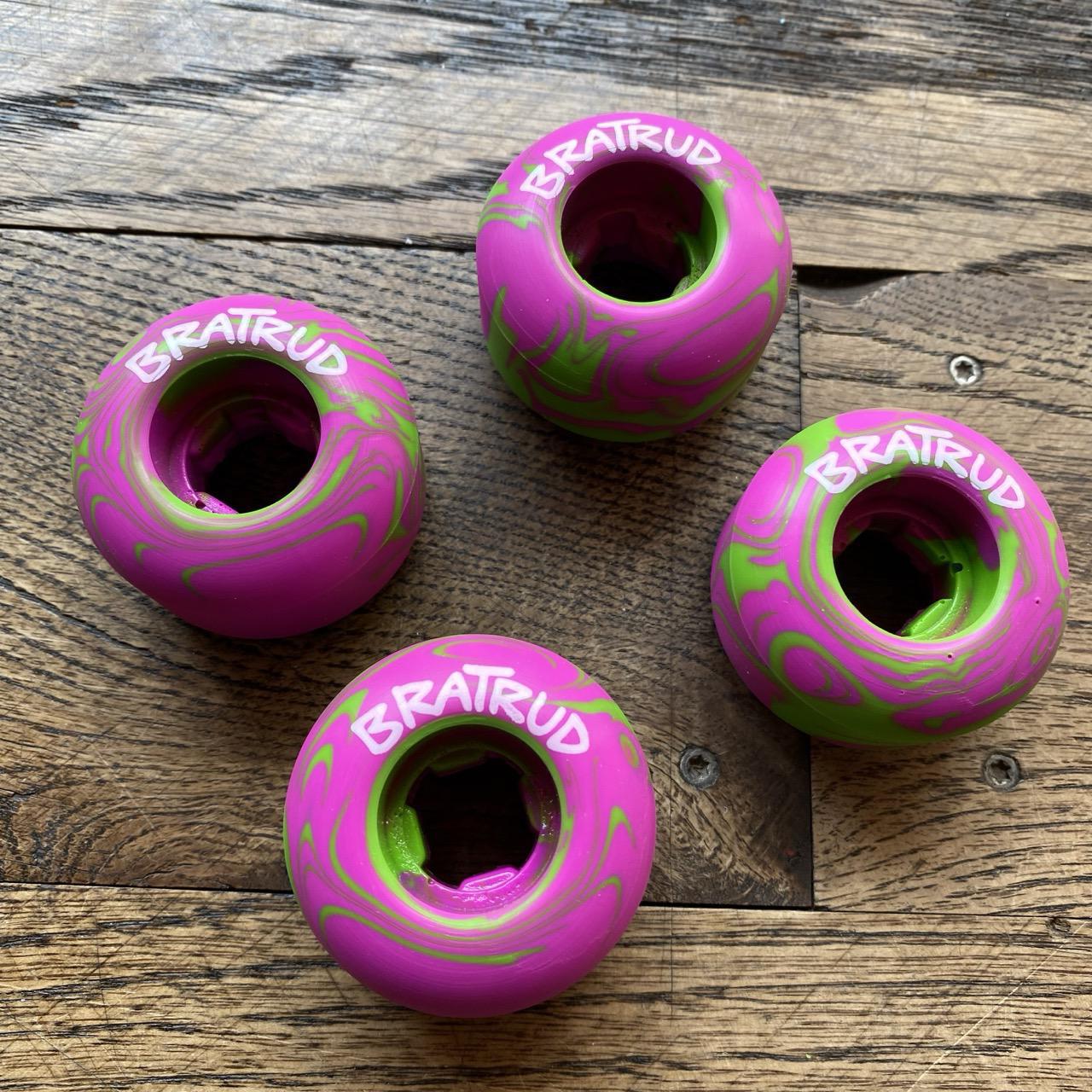 45mm Swamp Wheels Pink Green
