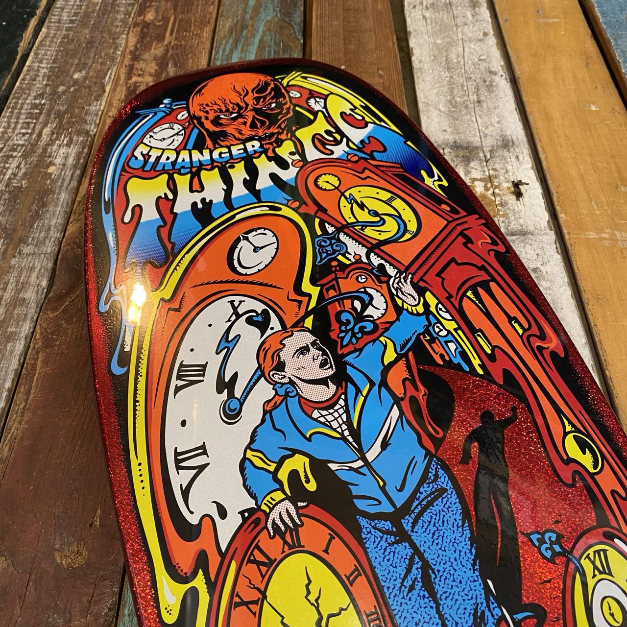 Stranger Things Grabke Max Melting Clock 9.7in x 29.4in Santa Cruz Deck