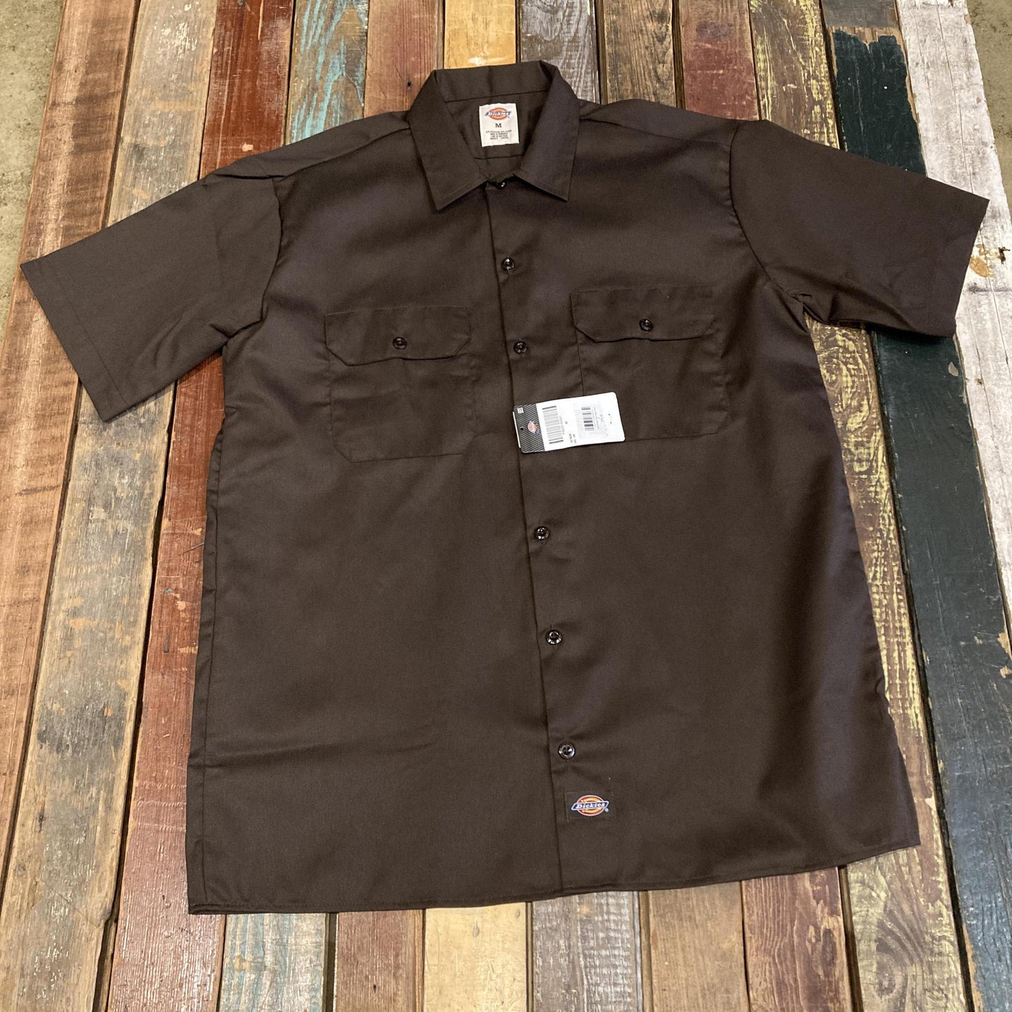 Dark Brown Twill Work Shirt