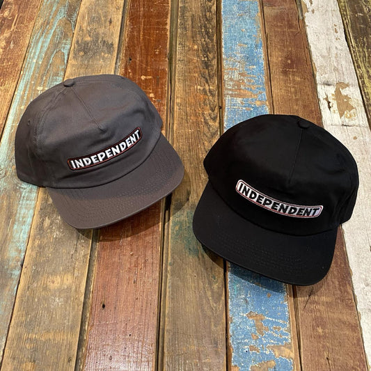 Independent Bar Logo Snapback Unstructured Hat