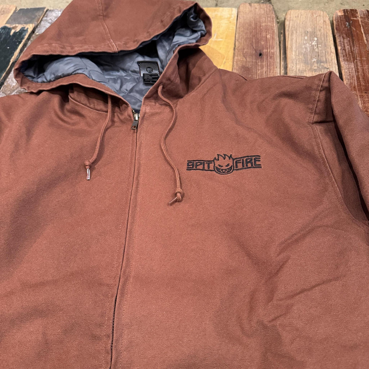 Spitfire Embroidered Arch Jacket (Dark Brown)
