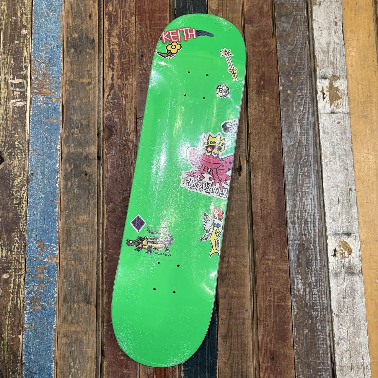 Krooked Skateboards CROMER NEON STICKERS 8.25" Deck