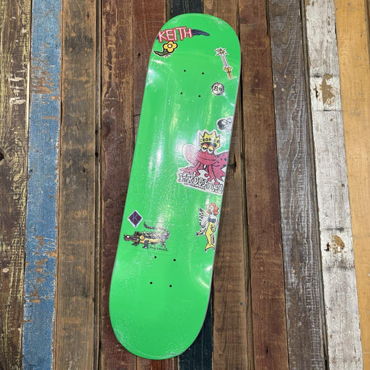 Krooked Skateboards CROMER NEON STICKERS 8.25" Deck