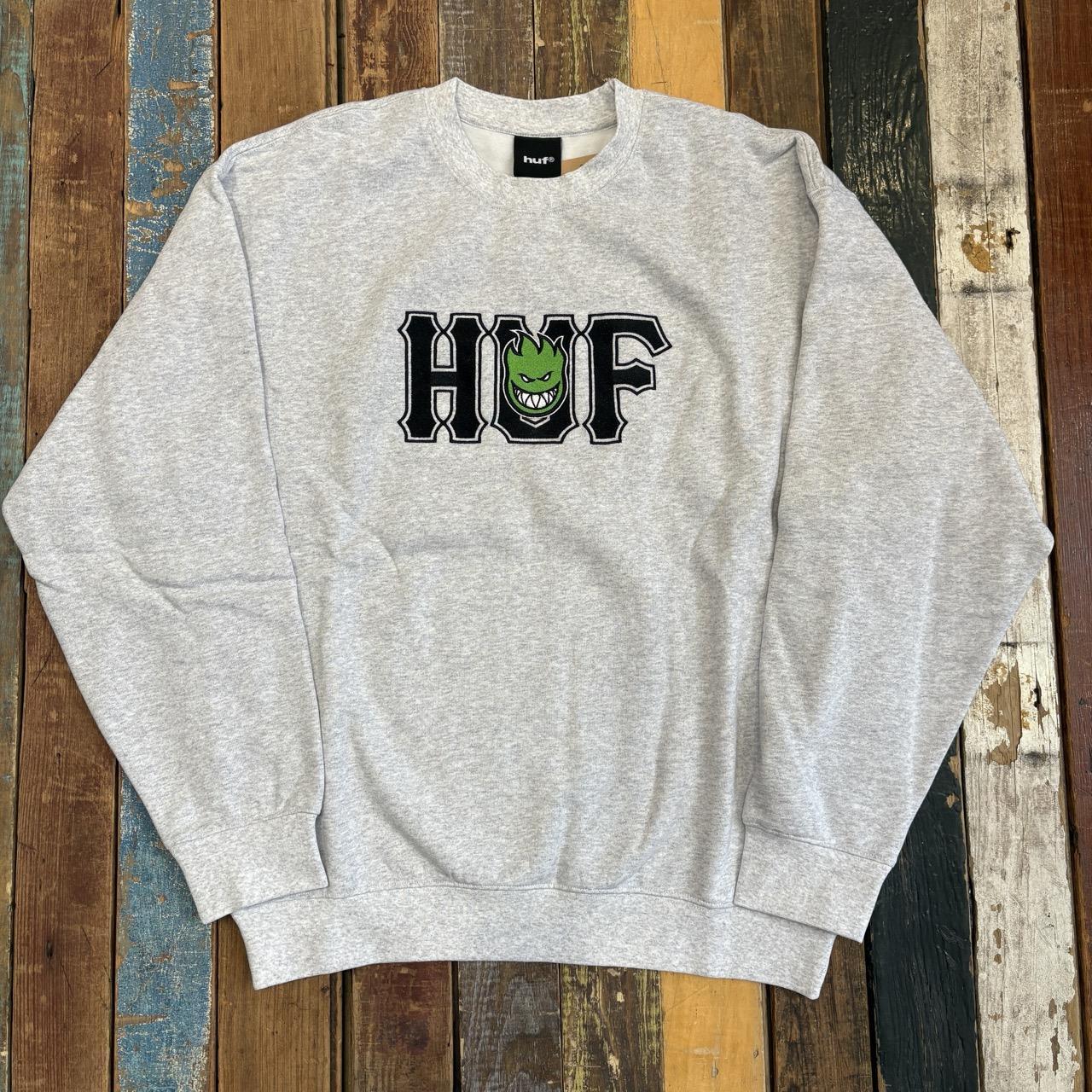 HUF X SPITFIRE Union Crewneck - (HEATHER GREY)