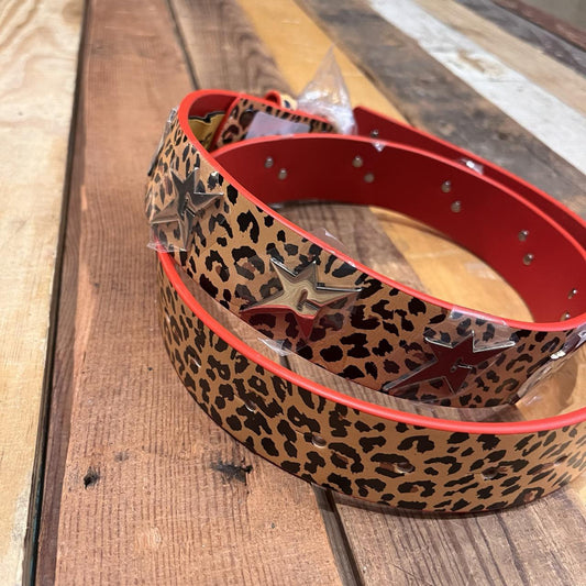 LEATHER BELT W/ BUCKLE (Cheetah)