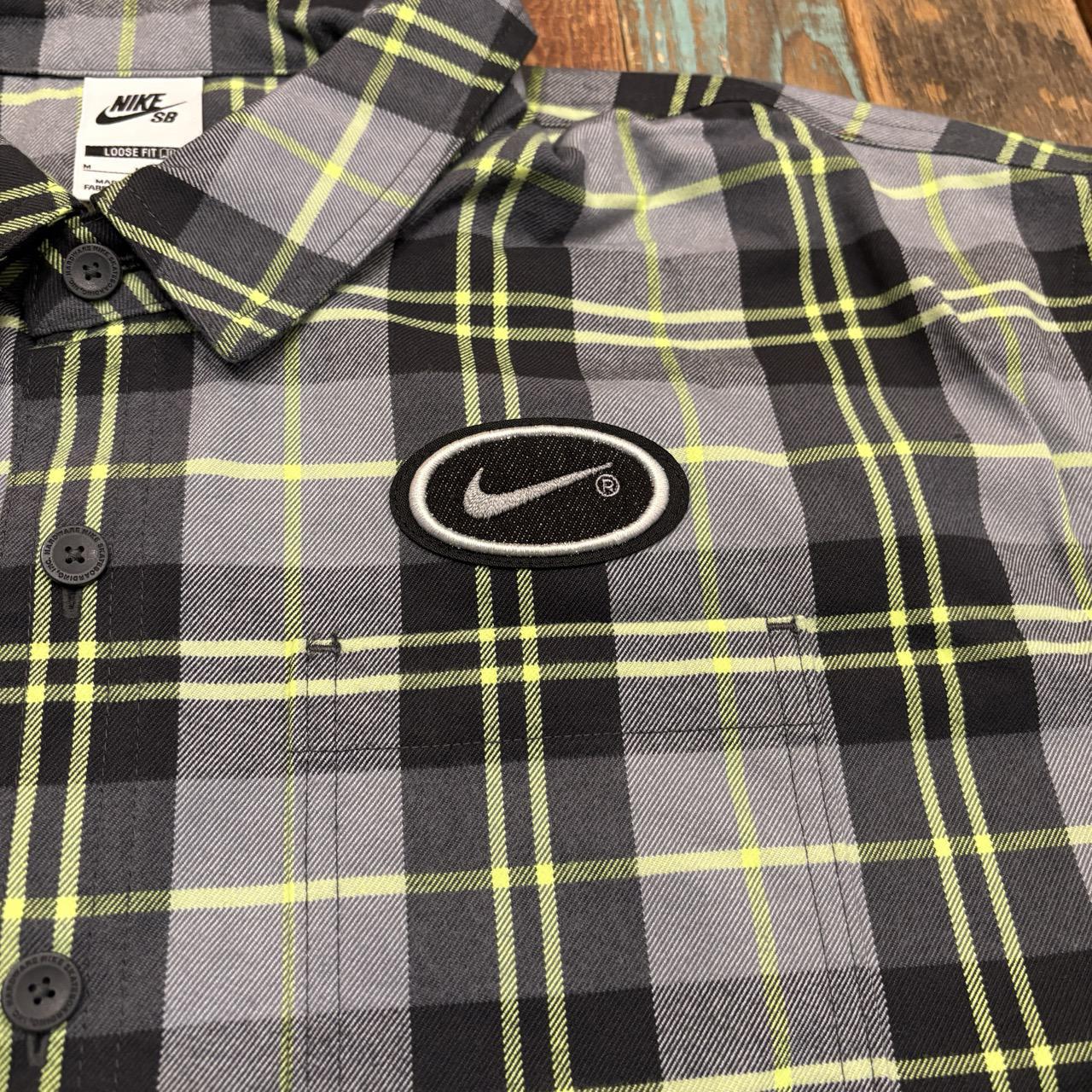 Nike SB Eric Koston Flannel Long Sleeve Button-Up (Dark Grey)