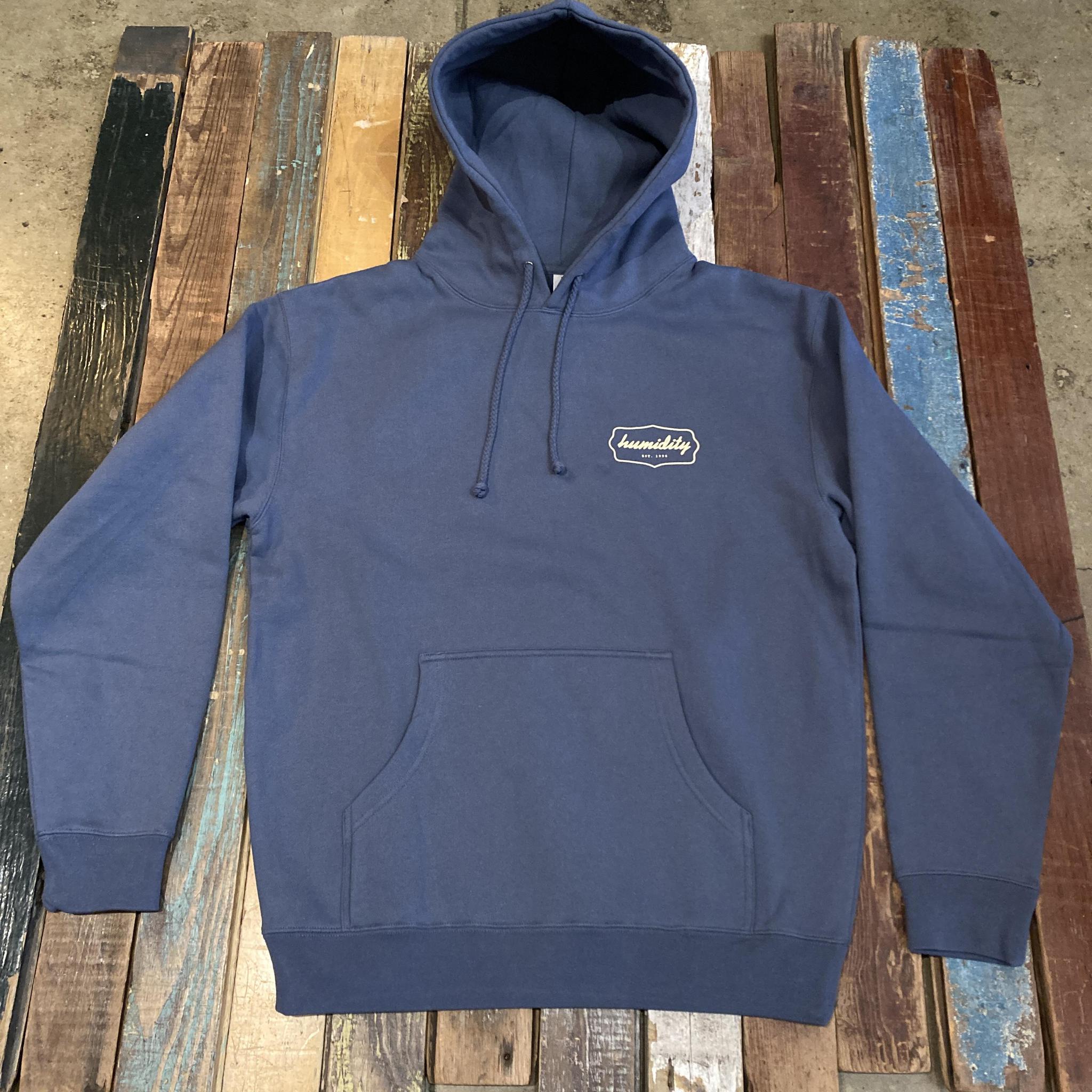 Humidity Badge Hoodie Storm Blue – humidity