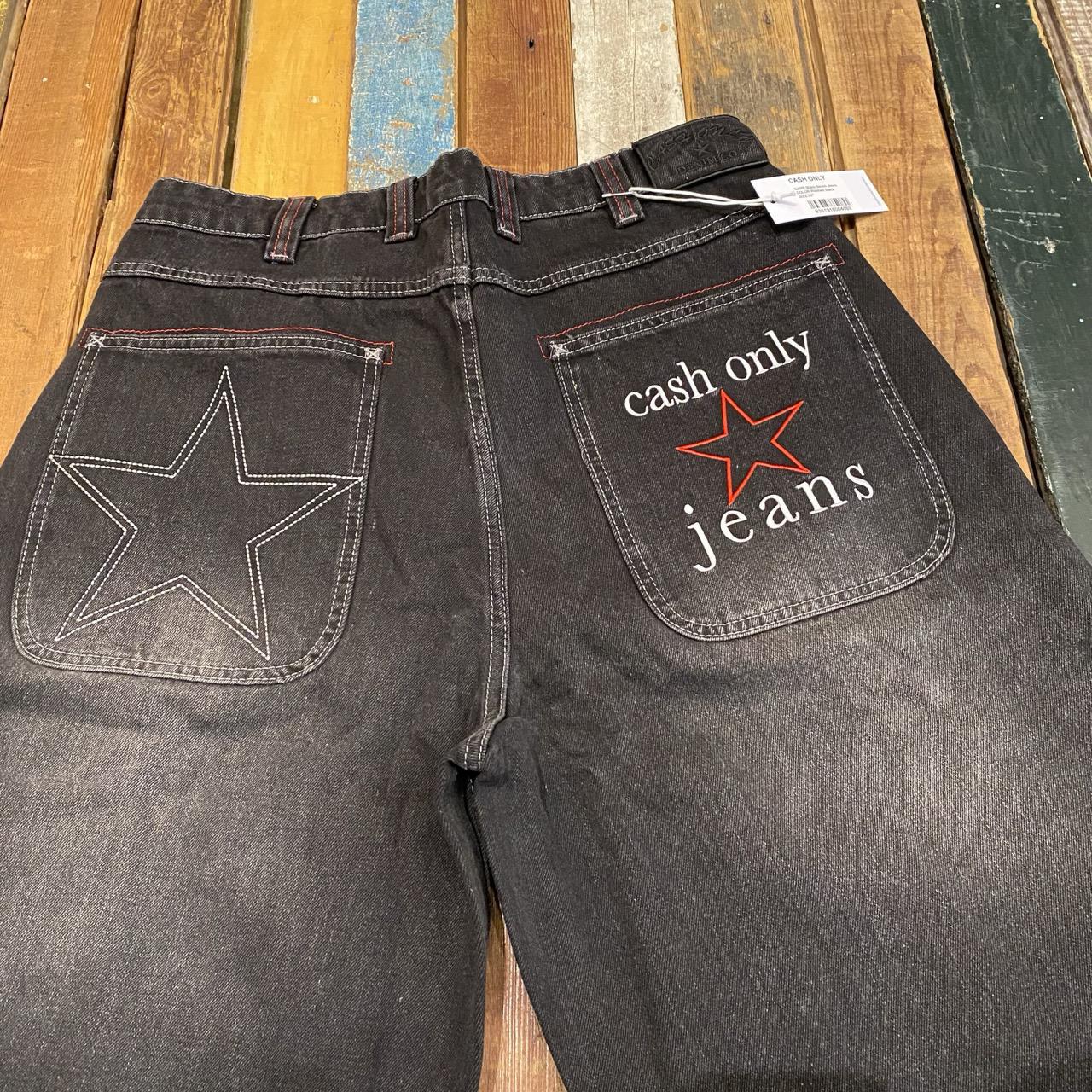 Stars Denim Jeans (Washed Black)