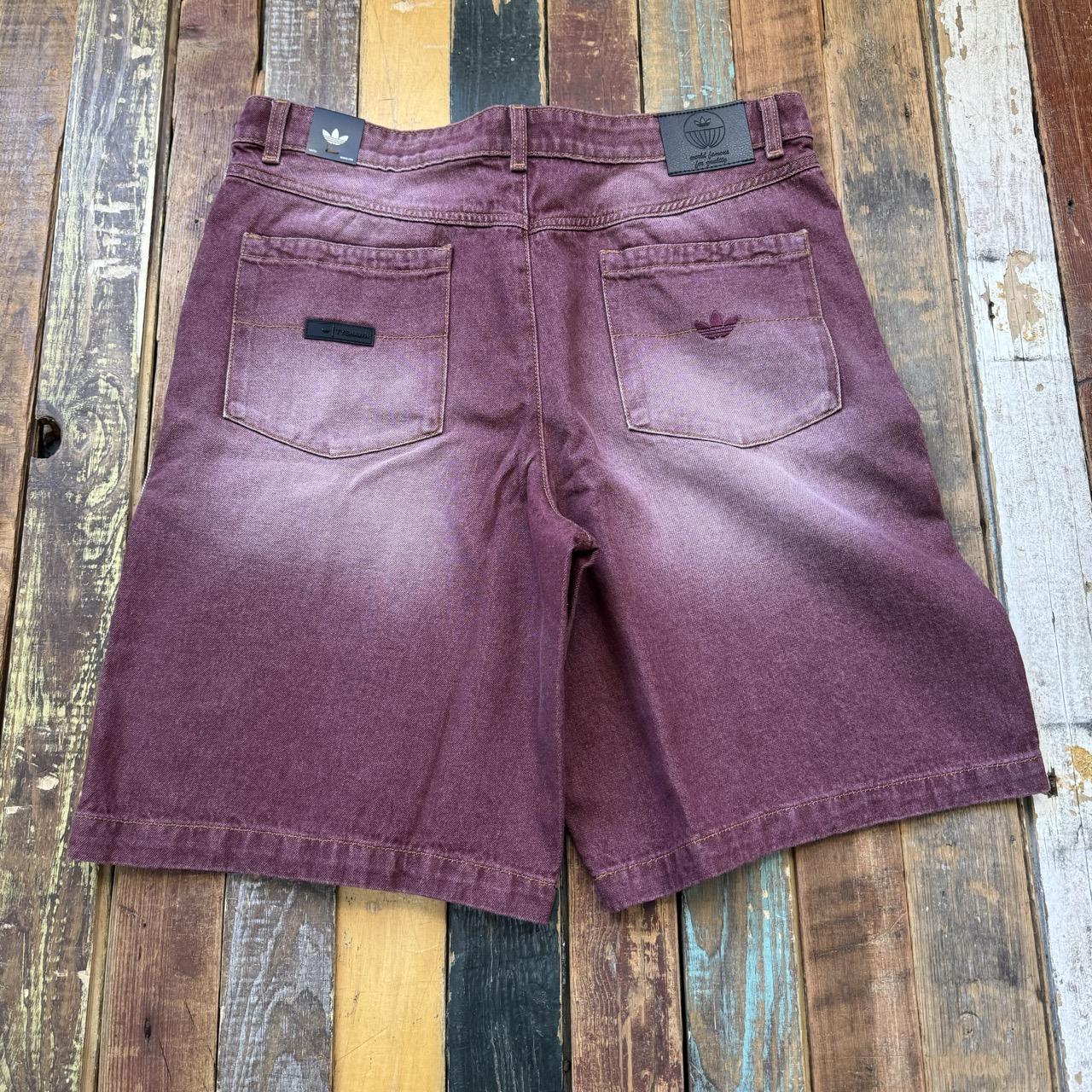 Adidas Tyshawn Denim Shorts (Maroon)