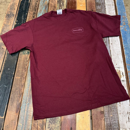 humidity (Puff Print) Badge Tee (Burgundy)