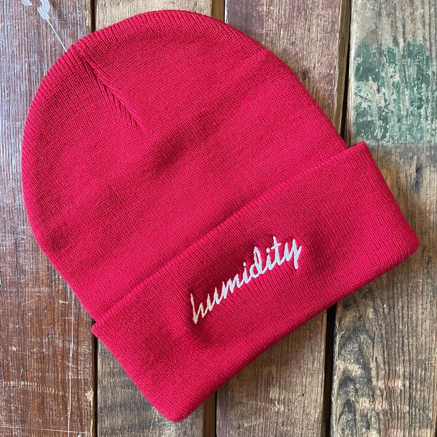 Embroidered Script Beanie