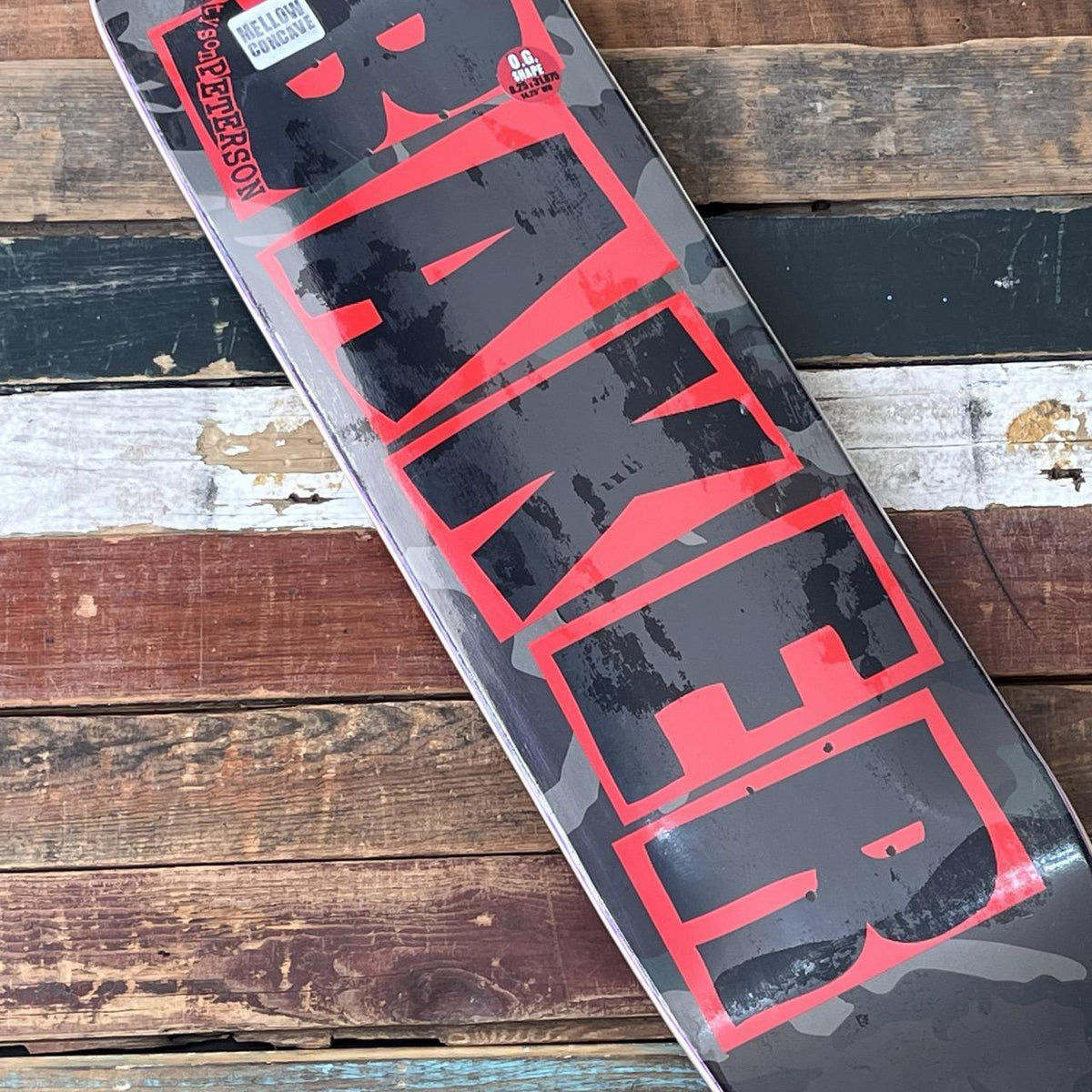 Tyson Peterson Brand Logo Camo Deck 8.25"