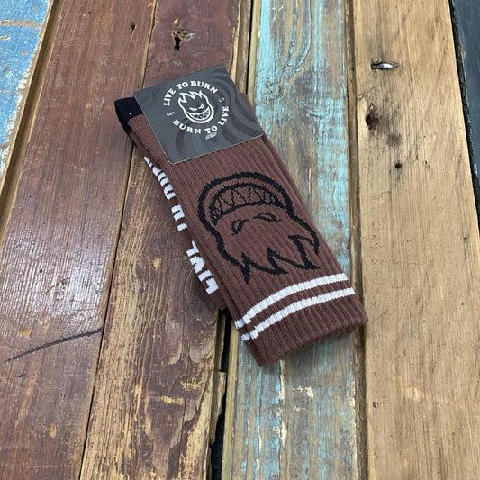 Spitfire Socks Bighead (Dark Red/Blk/White)