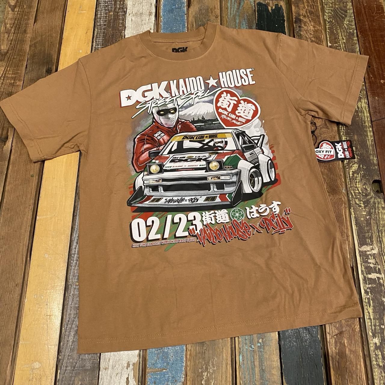 DGK x KAIDO HOUSE Raceway (Boxy Fit) Tee - Wheat